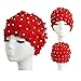 Patty and Fashion Design Ladies Long Hair Flowers Swim Cap ,Pack of 1 (Red)