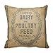 Vintage Feed Sack' Polyester Pillow Case 16 x 16 Inches