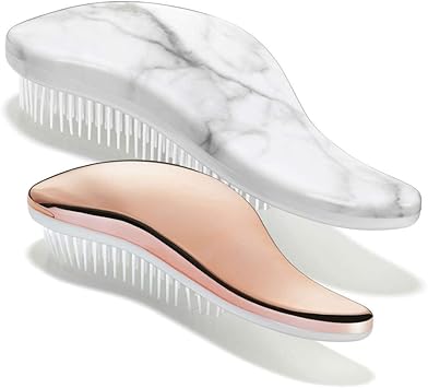 Lily England Set 2x Brosses à Cheveux Démêlante Superbe Qualité Salon Coiffure Meilleures Brosses Pour Cheveux Finsépais Bouclés Secshumides Et