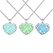 3 Pack Magical Heart Glow in the Dark Charms Pendant Necklace Bulk