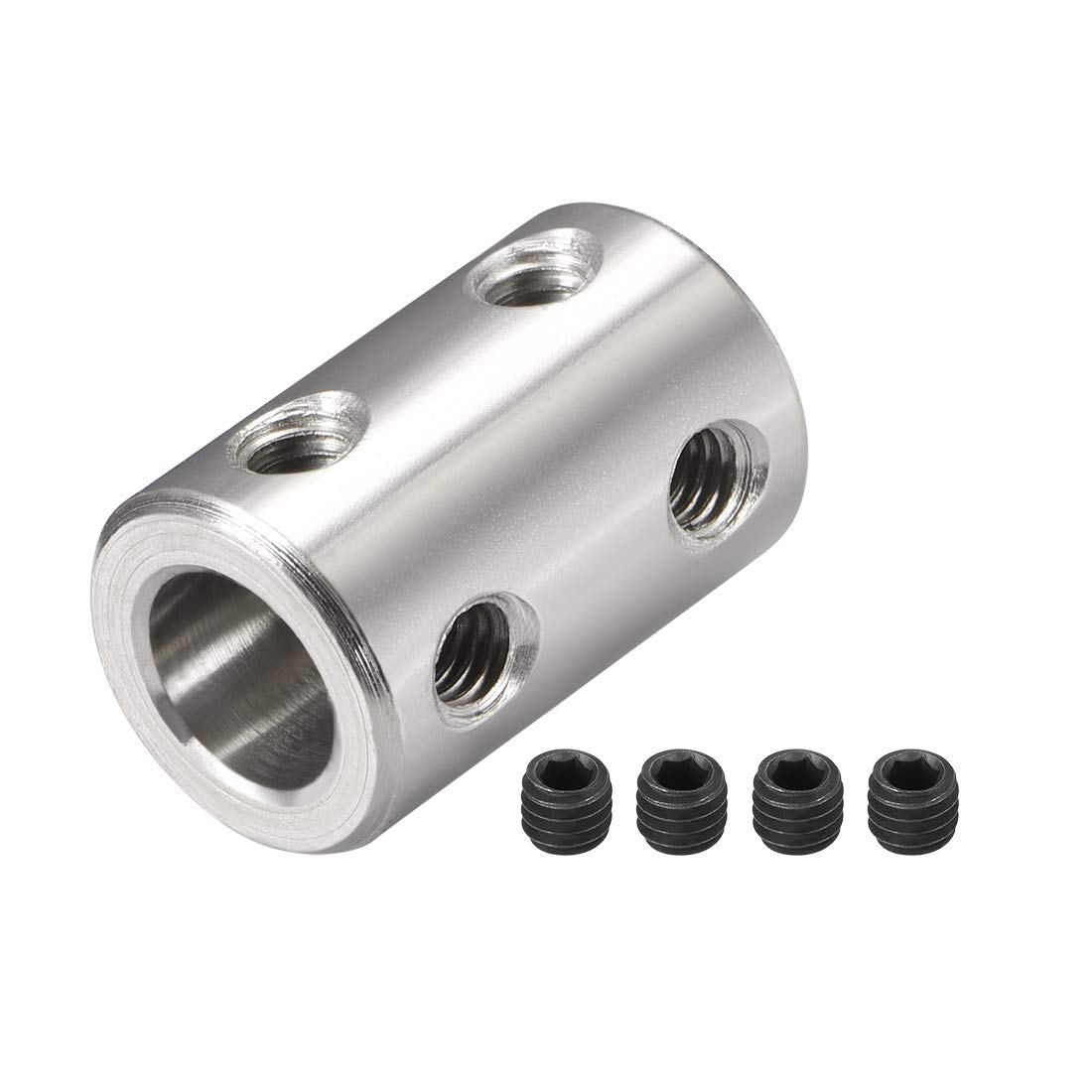 sourcing map 5mm to 8mm Bore Rigid Coupling Set Screw L22XD14 Stainless Steel,Shaft Coupler Connector,Motor Accessories