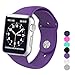 Sxciw Apple Watch Band, Soft Silicone Sports Replacement Wristband for Apple Watch (purple, 38mm-S/M)