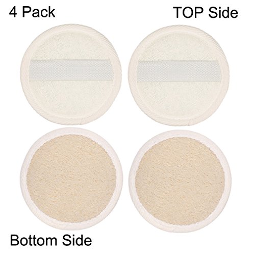 Facial Exfoliating Body Shower Loofah Scrub Brush Sponge Set, Loofah Remove Dead Skin Cleansing Brushes Exfoliating Face Scrubber Makeup Sponges Remover Pad for Women Men AnyBack 4 Pack - Thumbnail 4