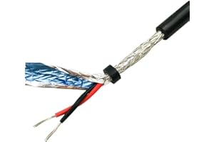 MIBSH Trunking Solid Twisted Pair Shielded Wire 2 4 6 8 10 12 14 16-core Pure Copper Core 26 24 22 20 18 AWG PVC Sheathed Control Wire Signal Wire Connector Loom (Size : 2 cores 2 Meter, Color : 20AWG 0.5