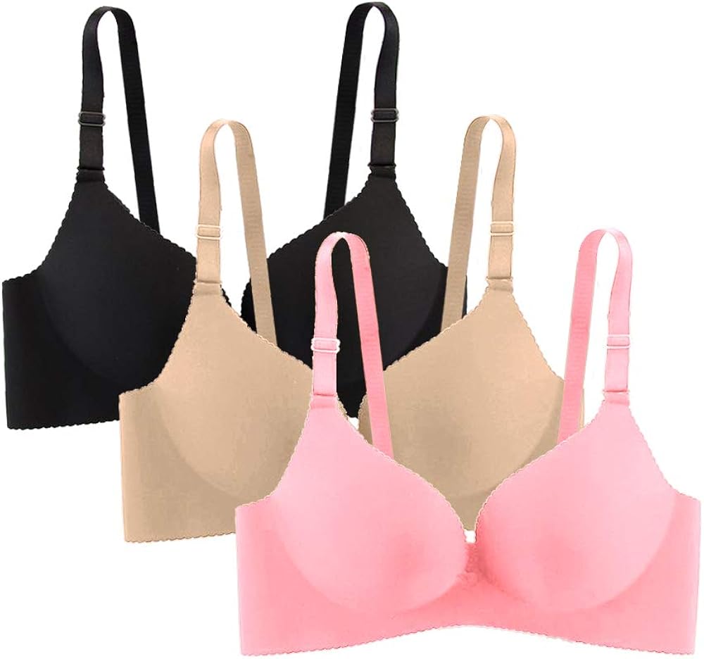 Eleplus Women Wire Free Bras Padded No Show Comfortable Seamless Bra
