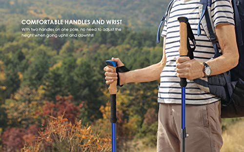 image for ieGeek Trekking Poles - Lightweight Adjustable Hiking Walking Sticks f
