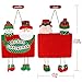 D-FantiX Merry Christmas Sign Front Door Christmas Hanging Signs Felt Snowman Santas Xmas Ornaments Decoration for Home Cafe Shop Bar Windows Wall