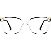 Zeelool Glasses Frames for Women Oversized Butterfly Eyeglasses Fashion Non Prescription Designer Eyewear Shelia