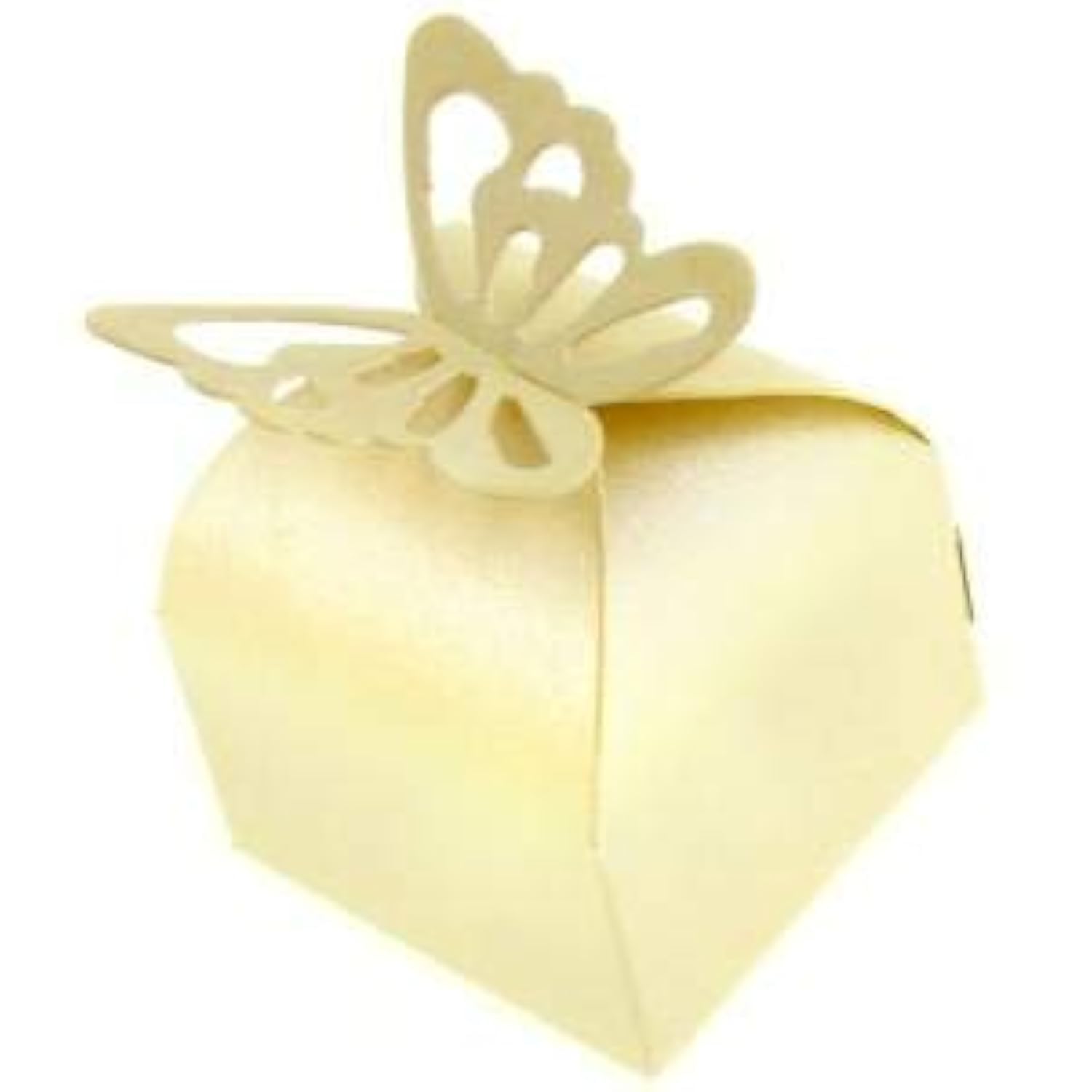 Accessotech 50 Pieces Wedding Favour Boxes Bridal Showers Parties Gift Bags Table Decorations Cater Birthday Sets (Ivory)