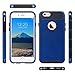 ULAK iPhone 6 Plus Case,iPhone 6S Plus Case, Slim Dual Layer Protection Scratch Resistant Hard Back Cover Shock Absorbent TPU Bumper Case for Apple iPhone 6/6S Plus 5.5 inch-Navy Blue Black