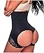 Gotoly Hourglass Figure Butt Lifter Shaper Panties Tummy Control High Waisted BoyShort (M/L, Black(Hip Abundant))