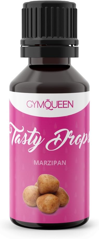 GymQueen Tasty Drops – Flav Drops with Zero Calories – Flavoring sweetened with sucralose – Made in Germany (Marzipan)