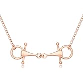 MANZHEN Snaffle Bit Necklace for Horse Lover Equestrian Jewelry