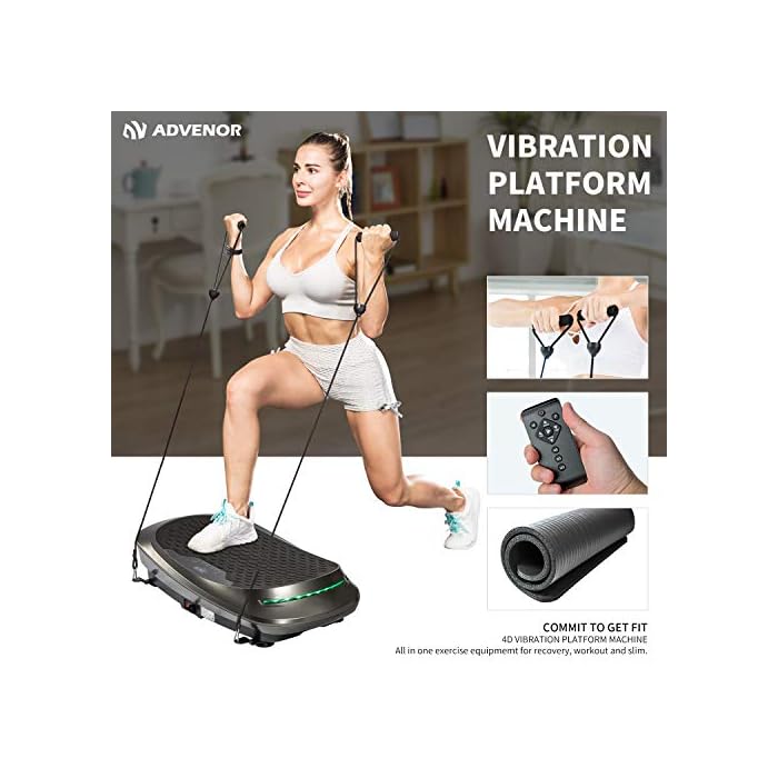 ADVENOR 4D Vibration Plate Exercise Machine Triple Motor 120 Speed w