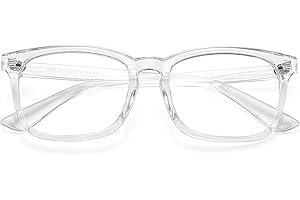 COASION Clear Glasses for Women Men Square Frame Fake Non-prescription Eyeglasses