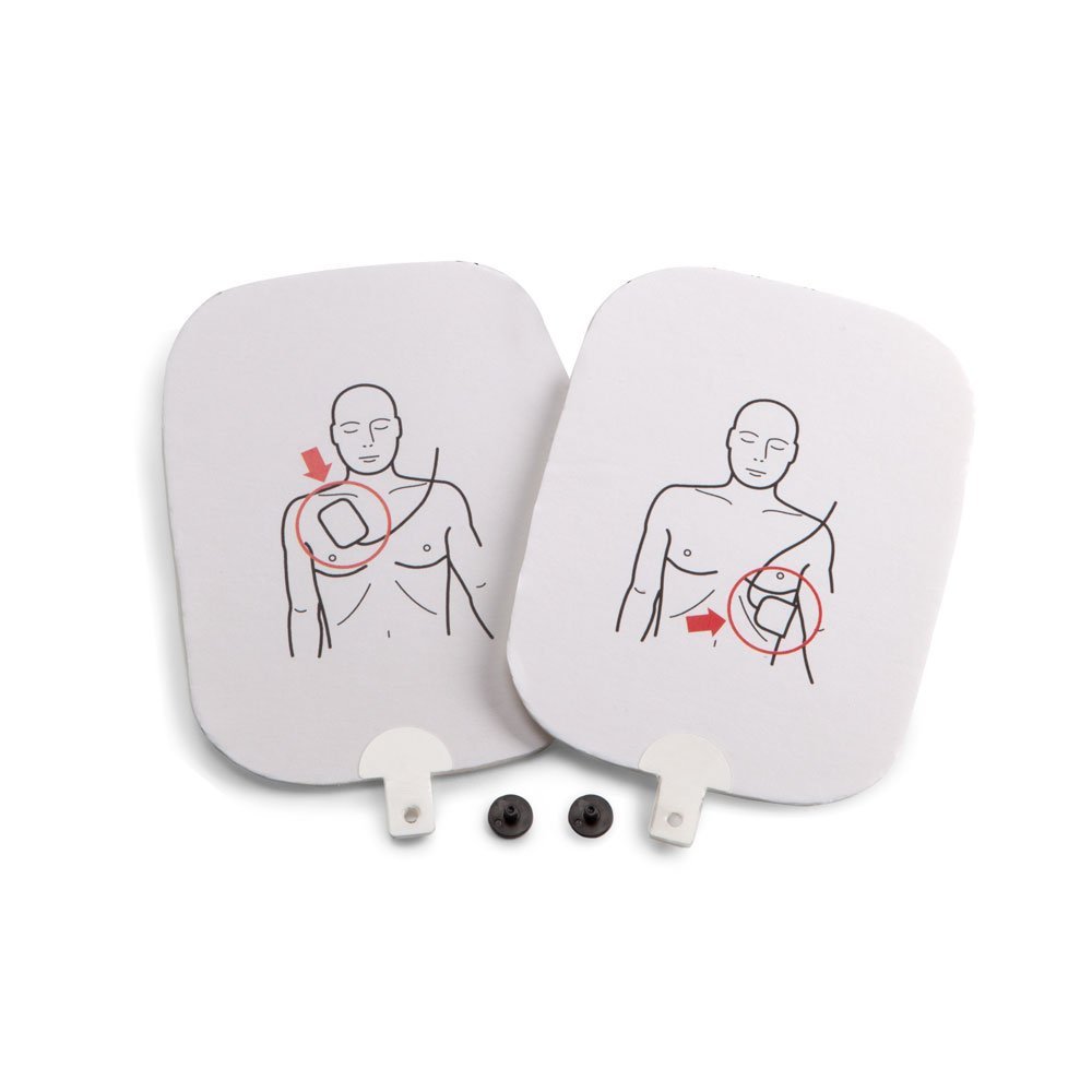 RELIANCE MEDICAL AED Ultra Trainer Adult Pad Set, Silicon Base, Clear Anatomical Placement Graphics, Intelligence CPR Defibrillation Pads. Adult Replacement Training Pad Set (2-Count)