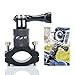Lammcou Actioncam Bike Handlebar Mount, Metal Bicycle Holder Rack Roll Bar Mount Adapter Compatible with GoPro Hero 13 12 11 10 9 Insta-360 X3 X2 Go 3 Bicycle Holder - Black