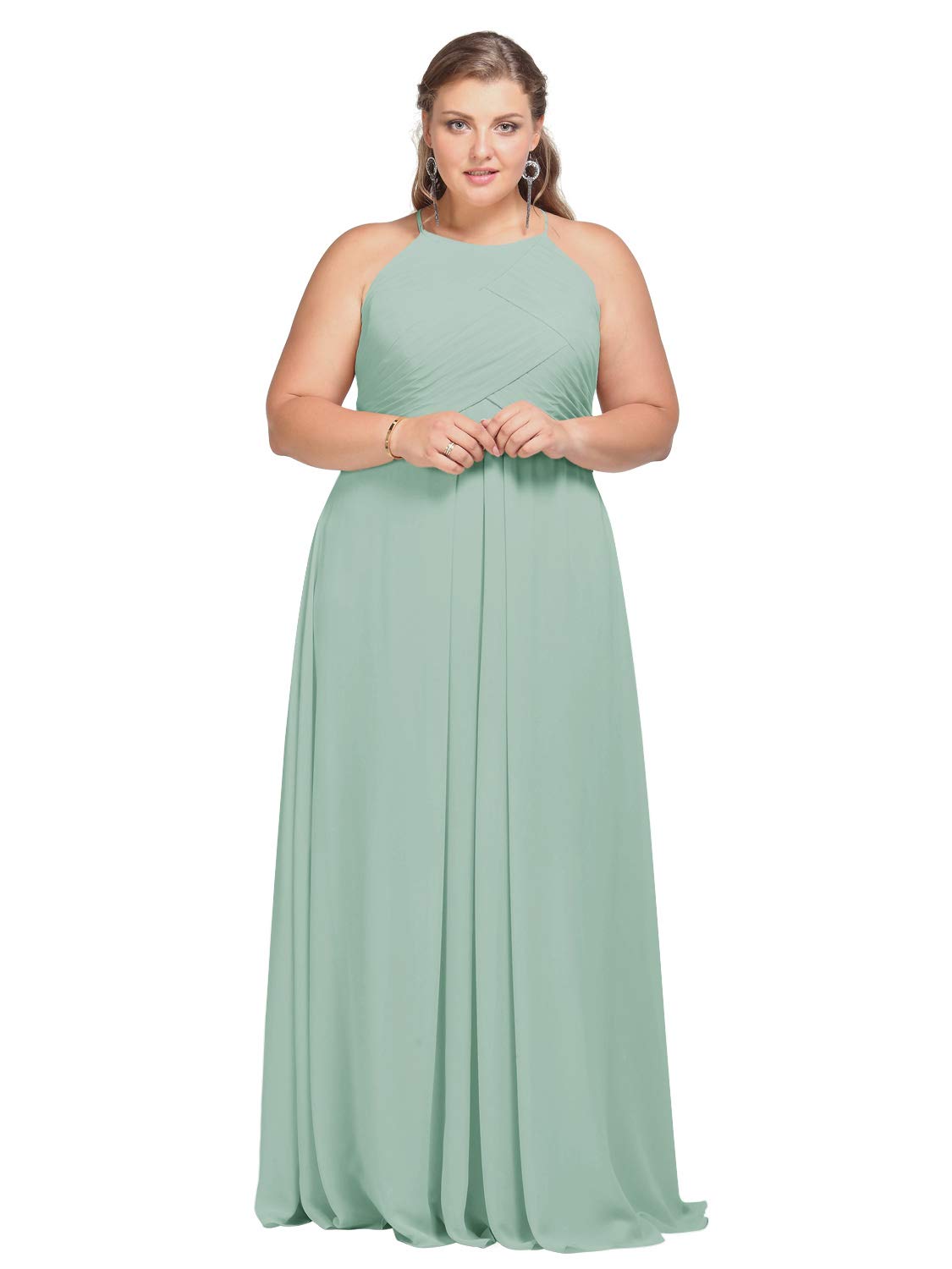 sage green bridesmaid dresses plus size