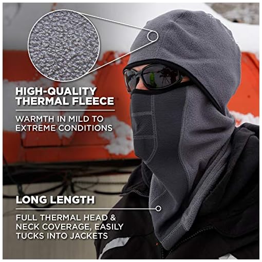 Ergodyne N-Ferno 6823 Balaclava Ski Mask, Wind-Resistant Face Mask, Hinged Design to Wear as Neck Gaiter - Image 6