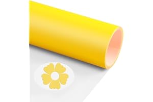 TransWonder Puff Vinyl Heat Transfer Yellow - 3D Puff Heat Transfer Vinyl HTV Puff Vinyl 12"x6' for Heat Press T Shirt Compatible with Cricut Air or Maker (Yellow)