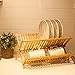Dish Rack 18 Slots Bamboo Collapsible Compact(Hankey DR01)