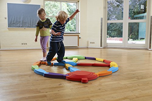 GONGE River Landscape - 25-Piece Set for Balance Training, Motor Skills, and Creative Play - Educational Tools for Children's Development and Fun Group Activities - Vibrant