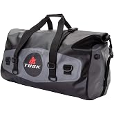 Tusk Dry Duffel Bag - Large, 44 Liters, Black/Grey | Waterproof, Top Load; Travel and Riding Gear Storage