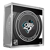 San Jose Sharks 25th Anniversary NHL Official Game Puck in Cube