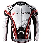 sponeed Men's Cycing Jersey Spring Biking Bicycle Shirt Bike Tops US XXL Multi Red