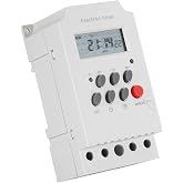30A Digital Timer Switch, Programmable Electronic Time Control Timer Time Relay Switch(AC DC24V)