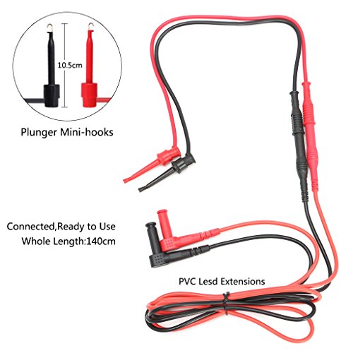 Kangnice 8pc Multifunction Probe Test Lead Cable Clip Needle Set Multimeter Accessory Kit