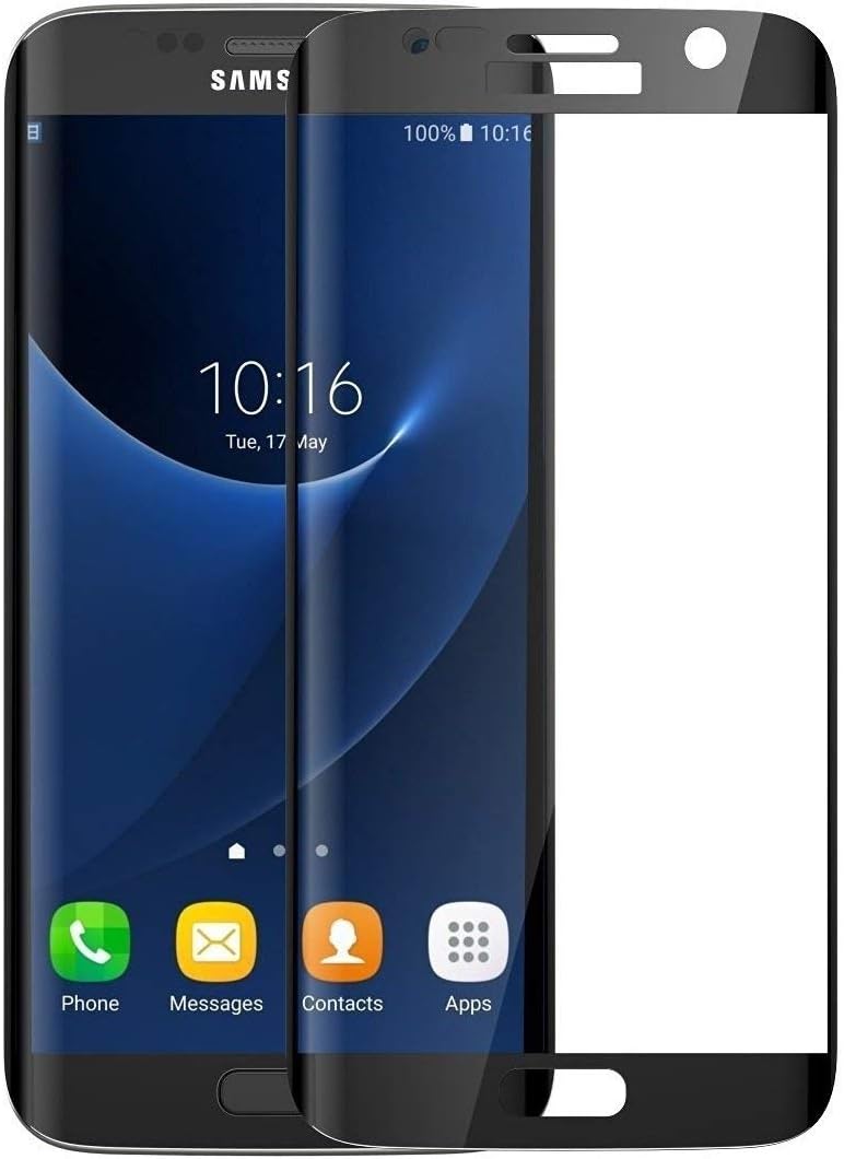 Market Affairs Premium 3D Full Screen Edge To Edge Coverage 2.5D Curved HD+ Tempered Glass Screen Guard Protector For Samsung Galaxy S6 Edge (Black)