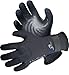 Neo-Sport mens 3MM & 5MM Premium Neoprene Five Finger Wetsuit Gloves with Gator Elastic Wrist Band. Use for All Watersports, Diving, Boating, Cleaning gutters, Pond and Aquarium Maintenance, Black, X-Large
