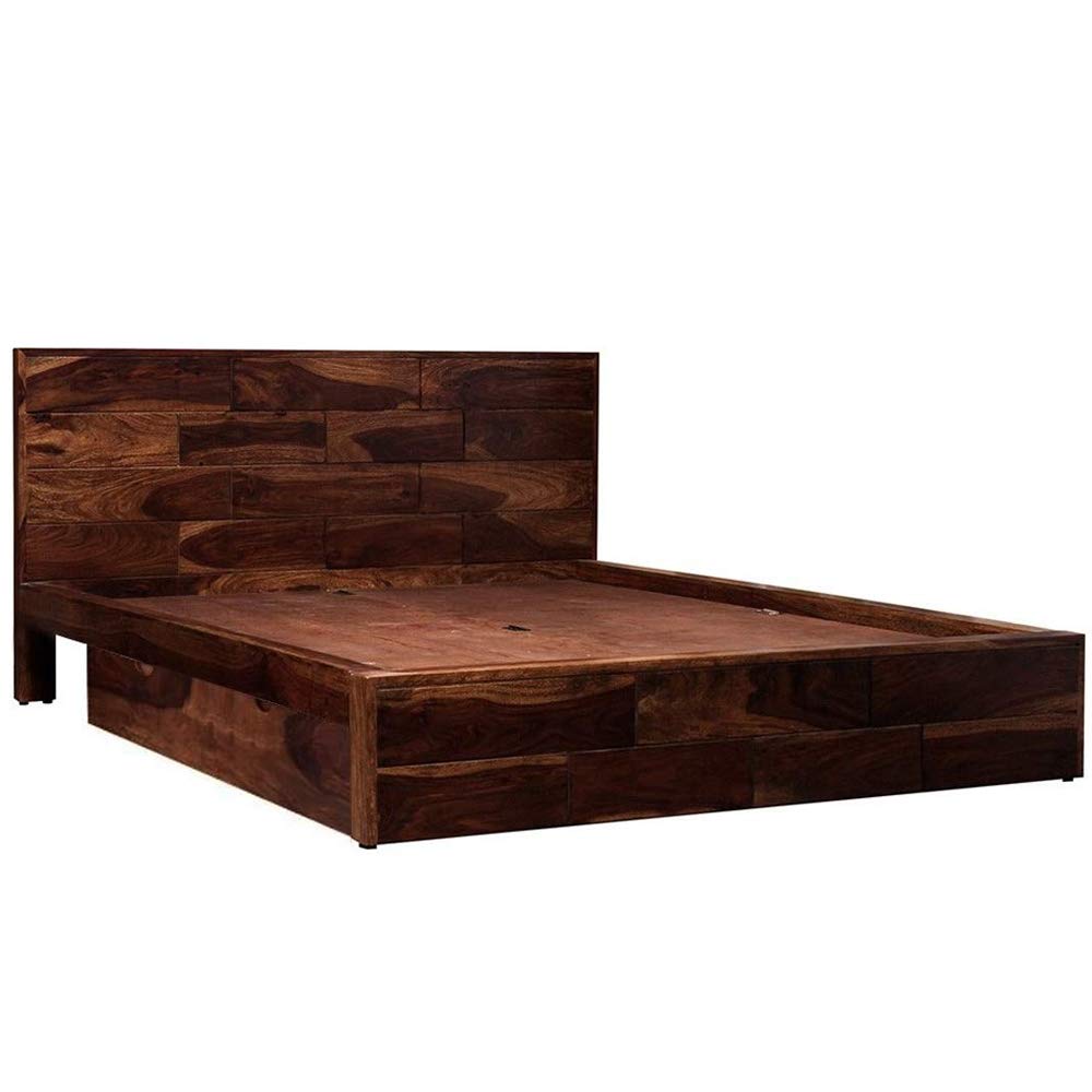 teak wood cot with storage