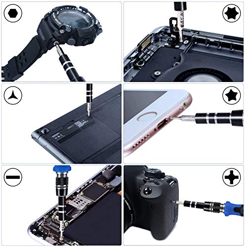 Gocheer Screwdriver Set,115 in 1 Magnetic Screwdriver Bit Set,Mini Precision Magnetic Hand Work Repairing Tools with Case For Iphone,PC,Watch,Laptop,Glasses,Electronics,Jewelers