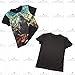 Famous World Youth God-Zilla Tee T Shirt for Teenager Boys Girls Black L