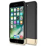 iPhone 7 Plus Case, Maxboost [Vibrance Series] Protective Slider Style Slim Cases Covers For Apple iPhone 7 Plus 2016 SOFT-Interior Scratch Protection Finish - Black/Champagne Gold