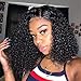 ATZHAIR 4x4 Lace Front Wigs Brazilian Virgin Human Hair Wigs Glueless Cap Deep Curly Bob Wig Pre Plucked with Baby Hair for African American Women 150% Density Natural Color 12 Inch