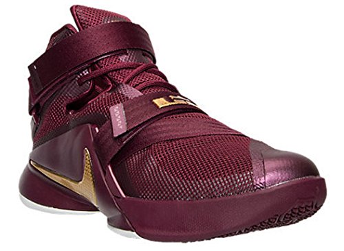 Nike Mens Lebron Soldier IX Basketball Shoe (10.5 D(M) US, Deep Garnet/Metallic Gold)
