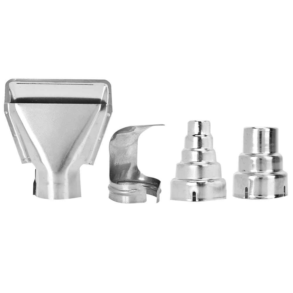 Hot Air Gun Accessories Four Piece Suit Heat Gun Nozzles Made of Stainless Steel (Silver)