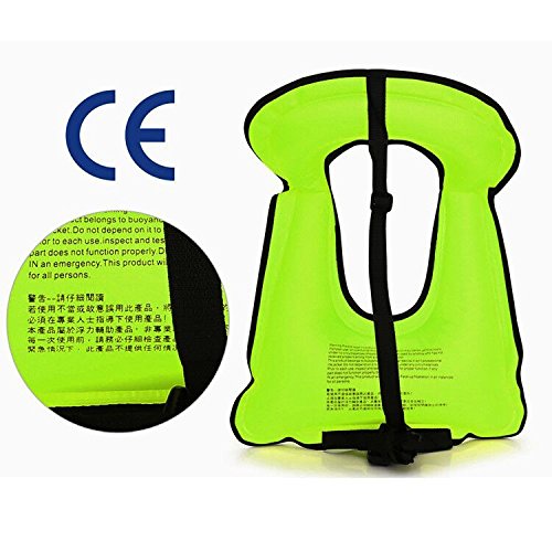KUYOU Inflatable Snorkel Vest Adult Life Jackets for Snorkeling/Paddle