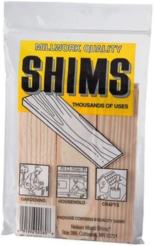 NELSON WOOD SHIMS PSH6/9-72/56 Shims in Poly Bag to Hang on A Clip Strip (9 Pack), 6" (2)