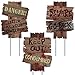 UFUNGA Beware Signs Yard Stakes Halloween Decorations Outdoor Creepy Assorted Warning Sign,Scary Zombie Party Decor Supplies,3 Pieces, 16.5