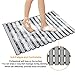Global-Store Non Slip Bath Mat with Suction Cups, Bathroom Kitchen Door Floor Tub Shower Safety Mats with Drain Hole 16×25 Inch