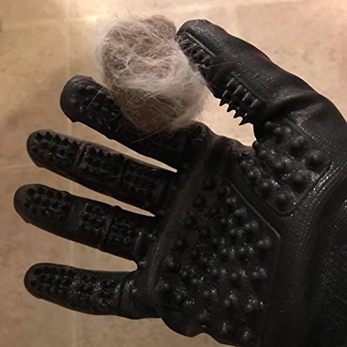 GentleShed Pet De-Shedding Grooming Gloves. BEST SELLER