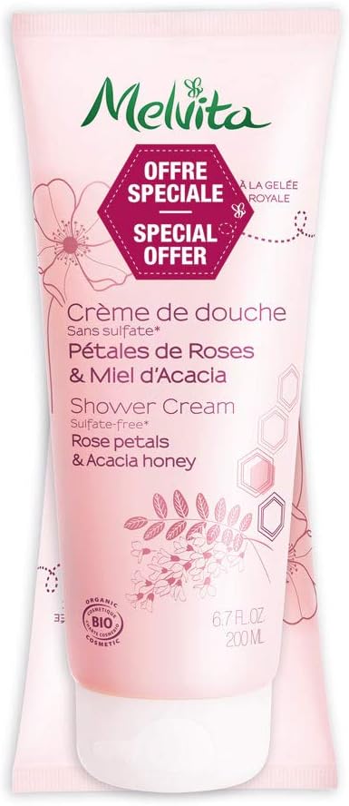 Melvita ducha crema pétalos de rosa & Acacia miel 2 x 200 ml