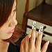 Punk Rhinestone Wave Pattern Nail Ring Finger Tip Art Jewelry Wedding Silver