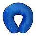 Cloudz Kids Dual Comfort Microbead Airplane Travel Neck Pillow. Super Soft Cozy Plush on One Side, Cool Relaxing Spandex on The Other! Keep Your Kids Comfy and Supported at Home or On The Go! - Blue