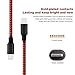 Akaho iPhone Cable,Lightning Cable Certified 3Pack 3FT Nylon Braided Cord to USB Charging Charger for iPhone 7/7 Plus/6S/6S Plus,SE/5S/5,iPad,iPod Nano 7 (Black+Red,3FT)
