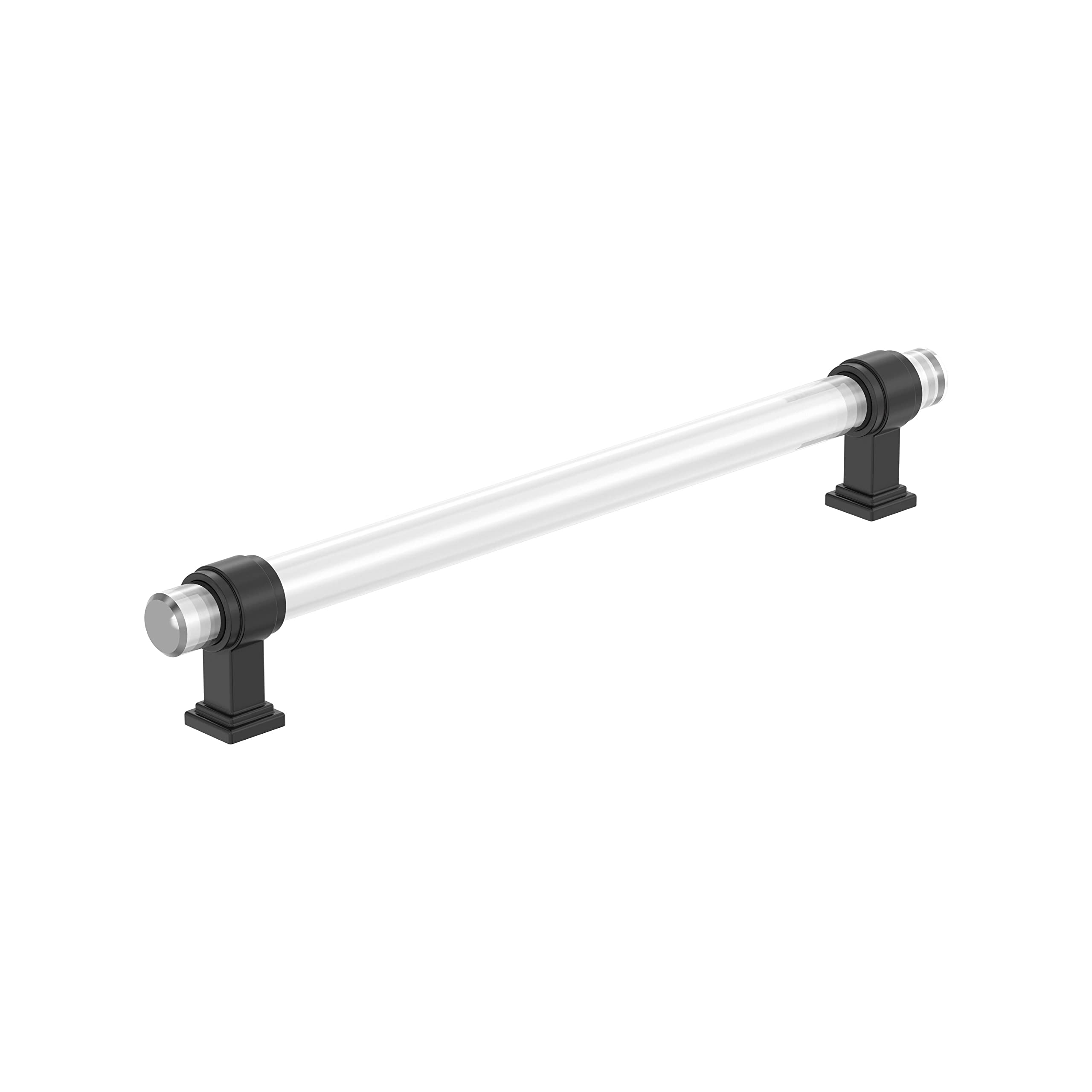 Amerock BP36661CBBR | Clear/Black Bronze Cabinet Pull | 8 in (203 mm) Center-to-Center Cabinet Handle | Glacio | Drawer Pull | Kitchen Cabinet Handle | Furniture Hardware